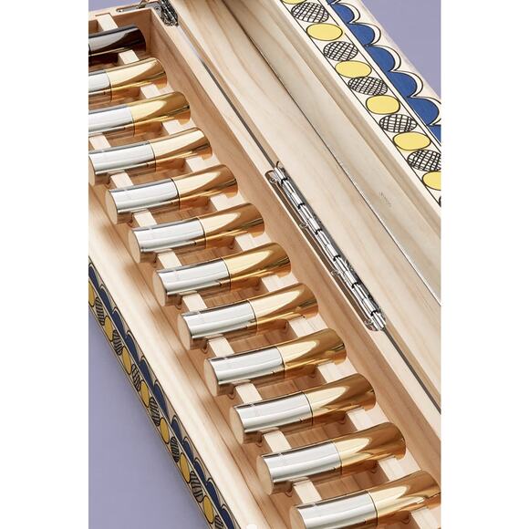 Byredo Gift Set of 13 Satin Lipsticks 1 Chromophobia Lip Balm in Wooden Box BN - Picture 2 of 16